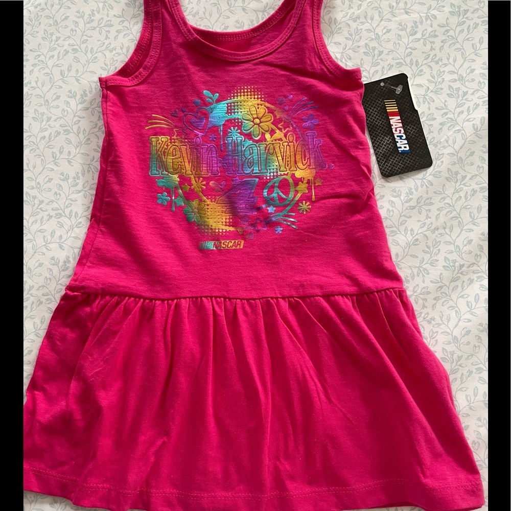 NASCAR Kevin Harvick #4 Pink Toddler's Tank Dress size 2T New